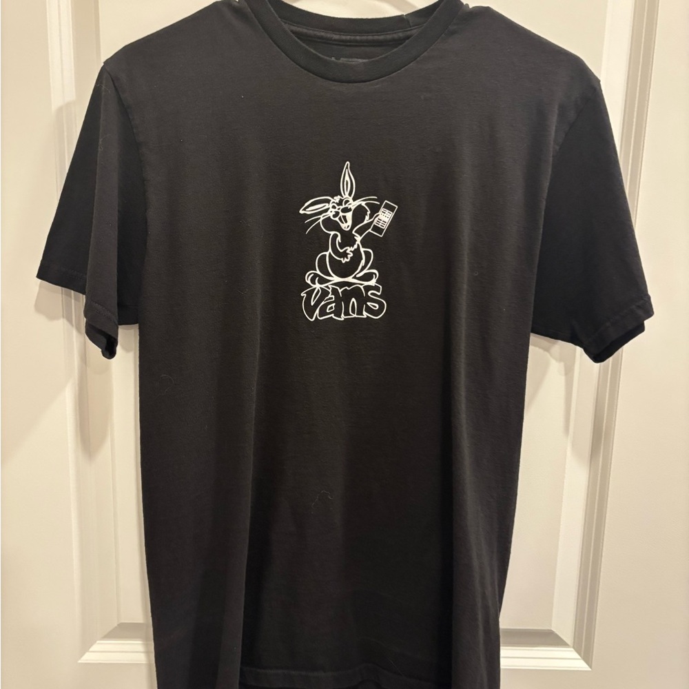 Vans Black Tee with White Graphic